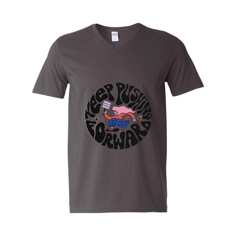 KEEP PUSHING FORWARD V-Neck T-Shirt