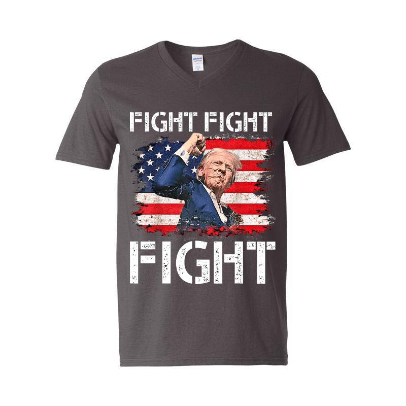 Trump Fight V-Neck T-Shirt