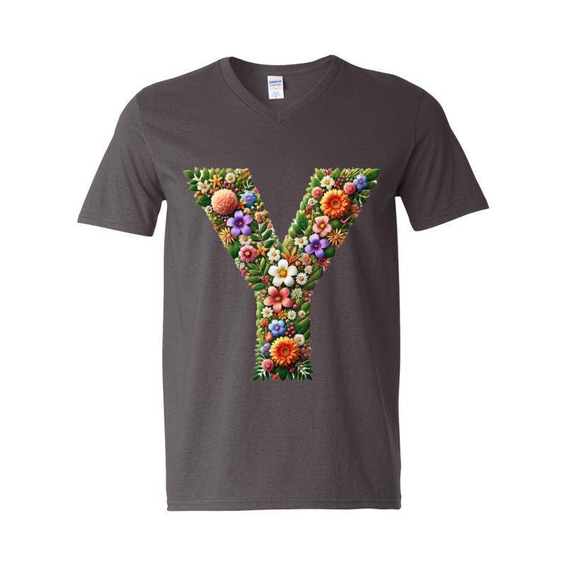 Letter Y V-Neck T-Shirt