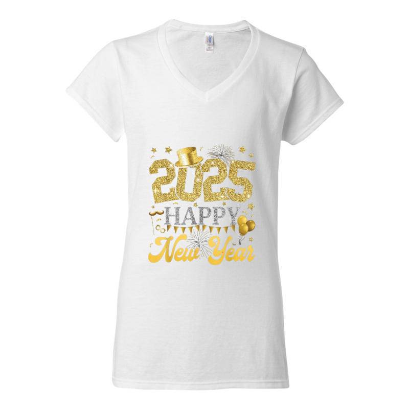 2025 Happy New Year V-Neck T-Shirt