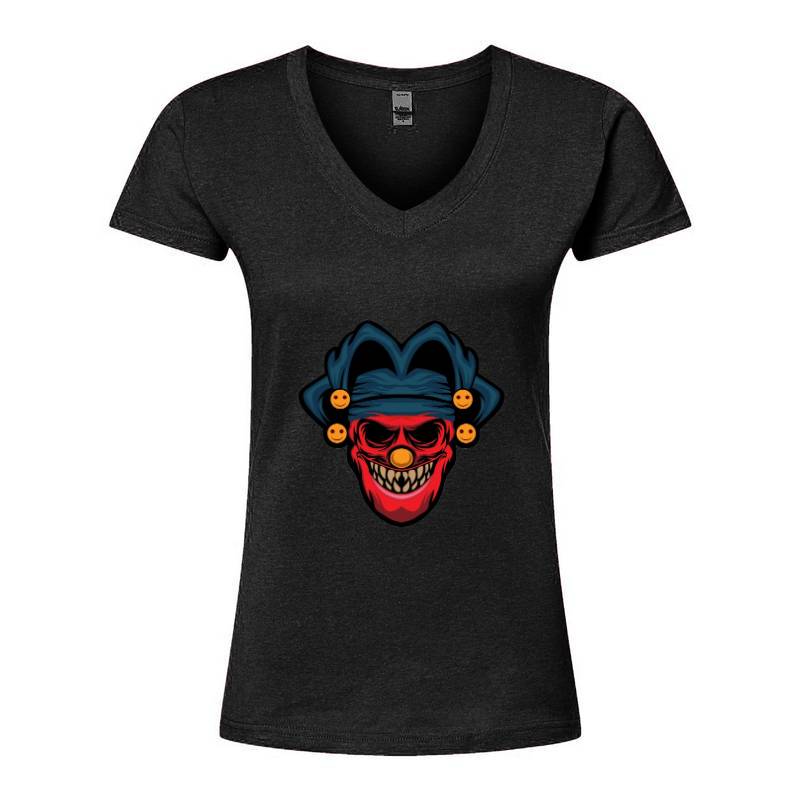 Evil Clown V-Neck T-Shirt