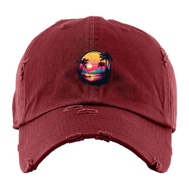 Sunset On The Tropical Island Baseball Cap