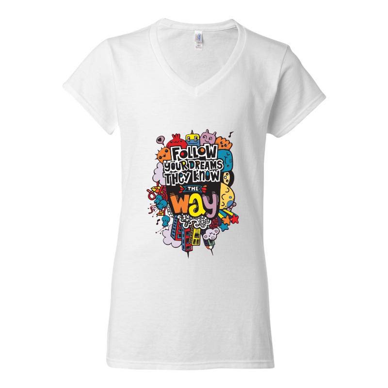 Follow Your Dreams V-Neck T-Shirt