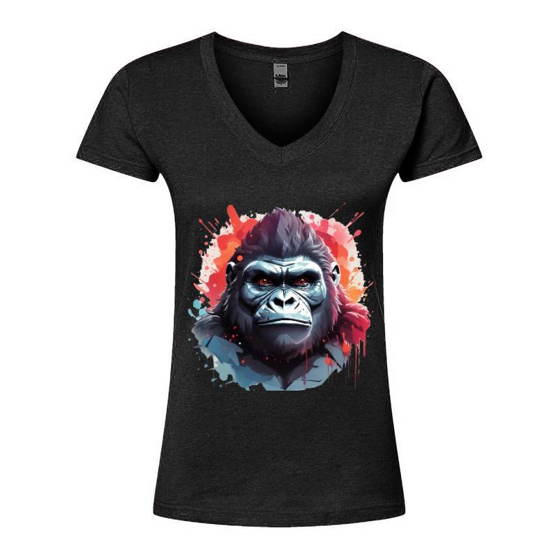 Evil Gorilla V-Neck T-Shirt