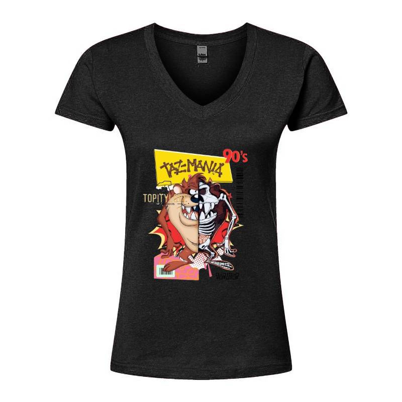 Cartoon V-Neck T-Shirt