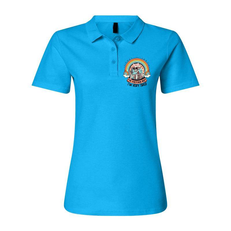 Rainbow Skull Polo T-Shirt