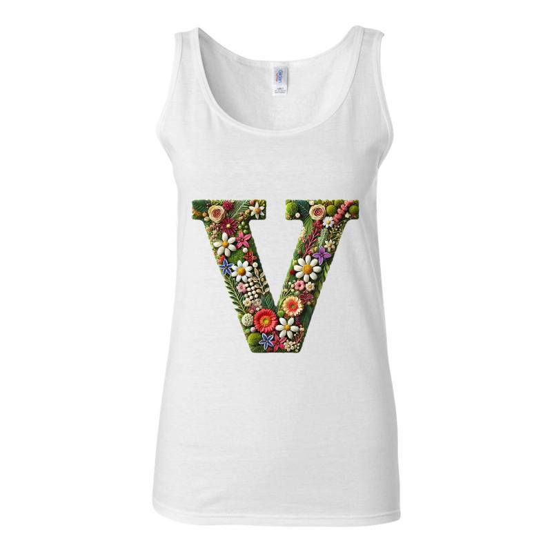 Letter V Tank Top T-Shirt
