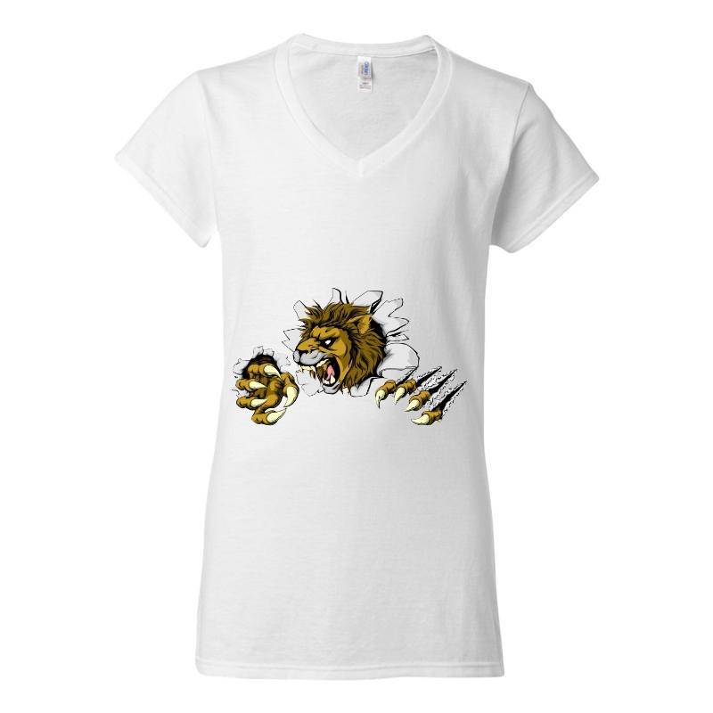 Lion V-Neck T-Shirt
