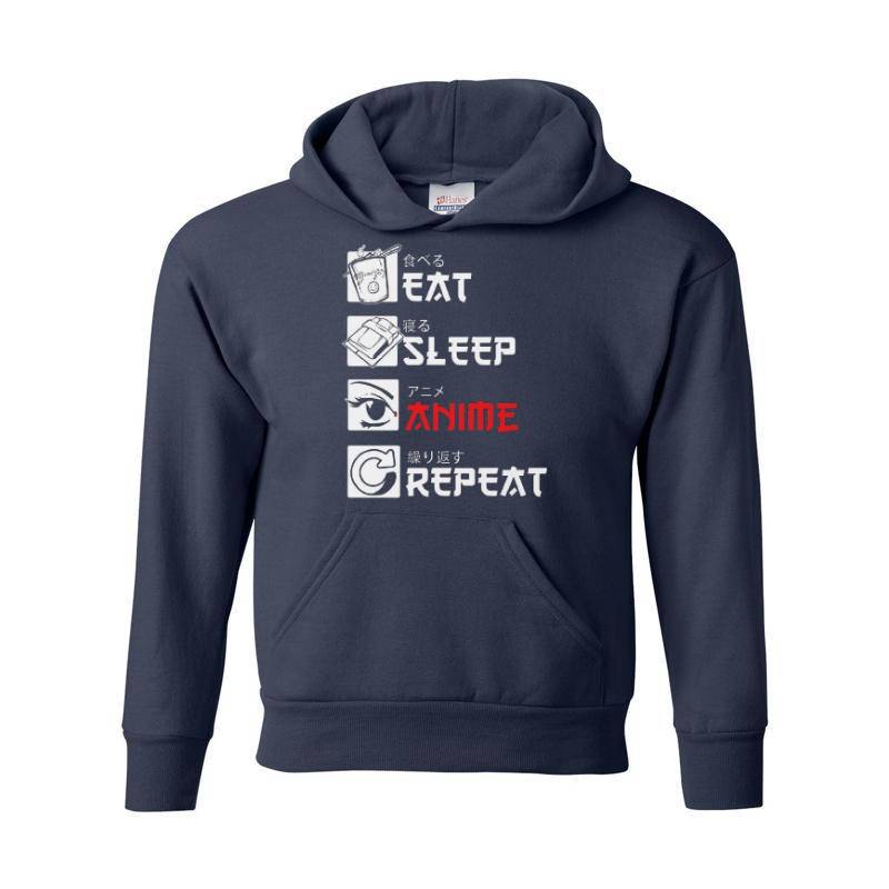 Eat Sleep Anime Repeat Hoodie