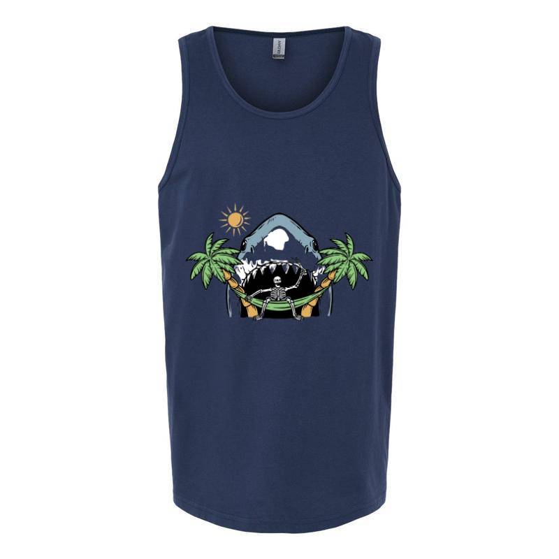 Shark and Skull Tank Top T-Shirt
