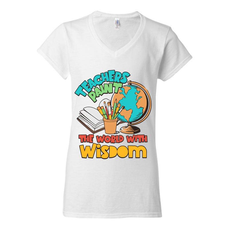 Teachers Paint V-Neck T-Shirt