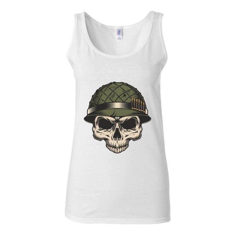 Soldier Skull Tank Top T-Shirt