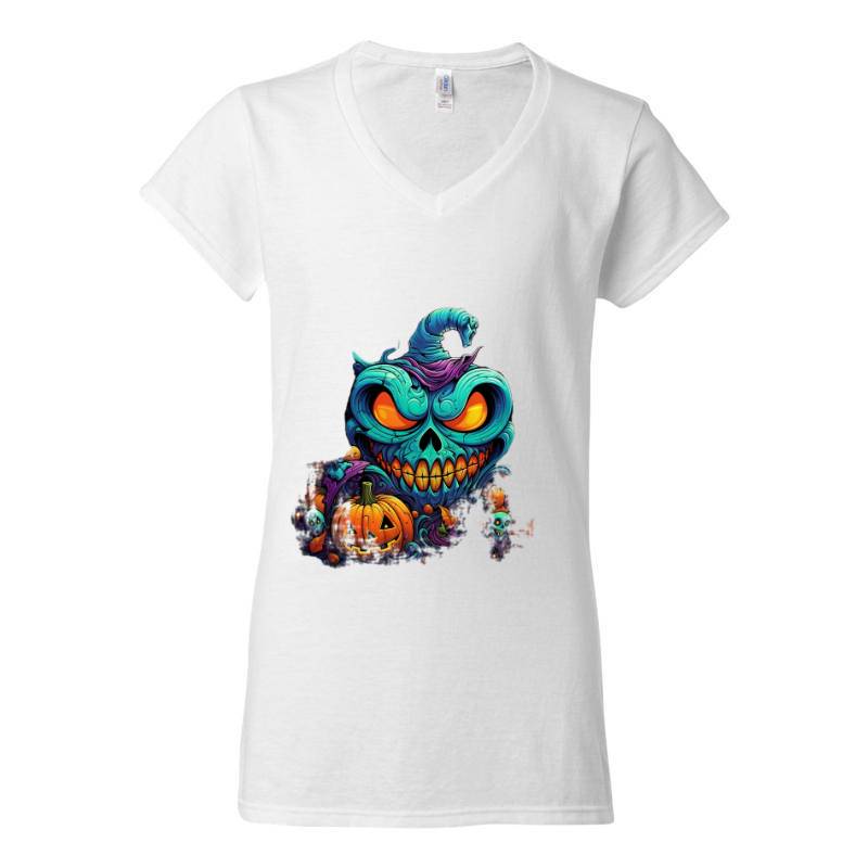 Groovy Halloween V-Neck T-Shirt