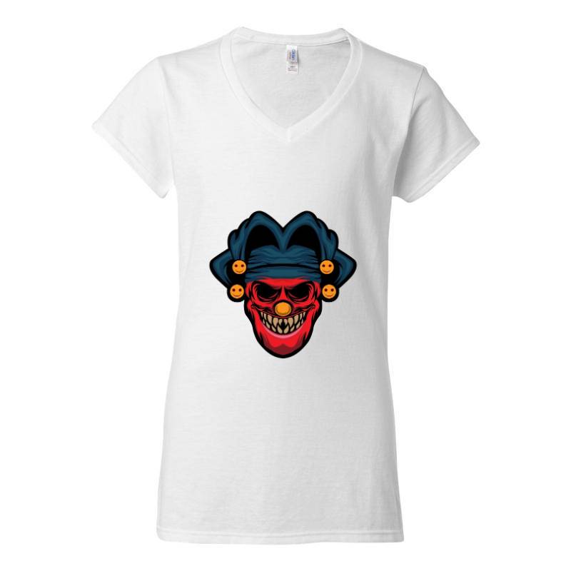 Evil Clown V-Neck T-Shirt