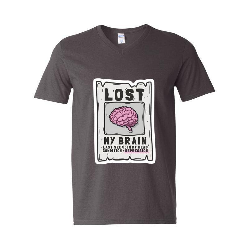 Lost My Brain V-Neck T-Shirt