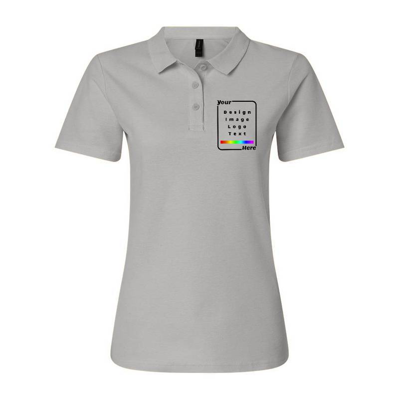 Your Design Here White Polo T-Shirt