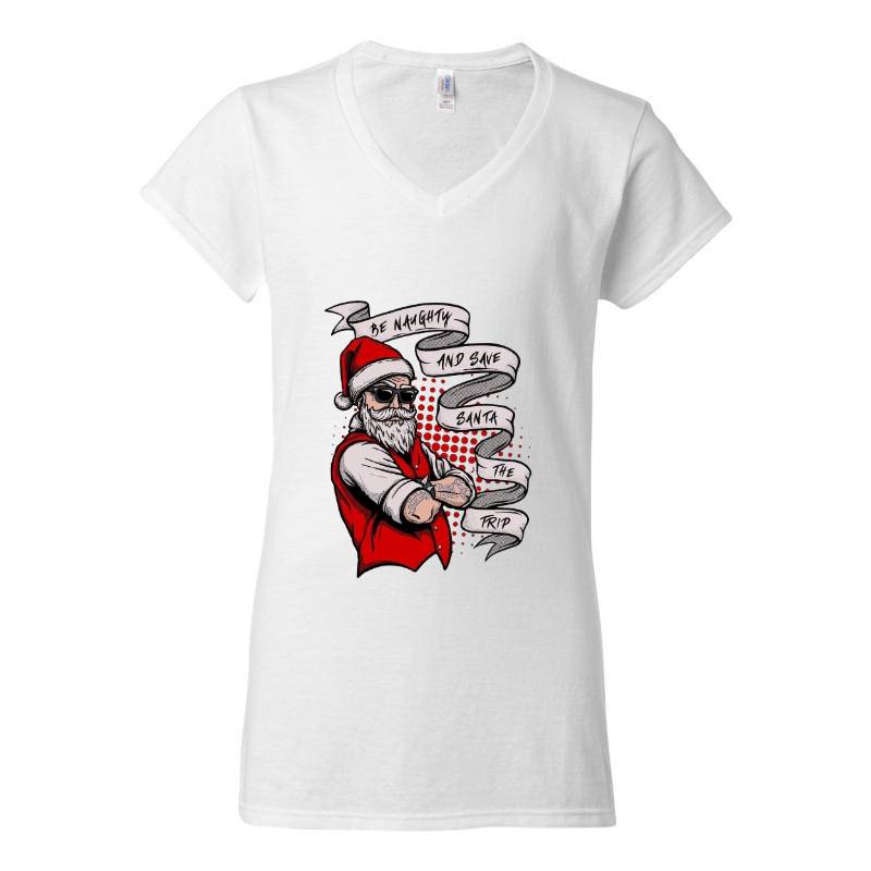 Cristmas Santa V-Neck T-Shirt