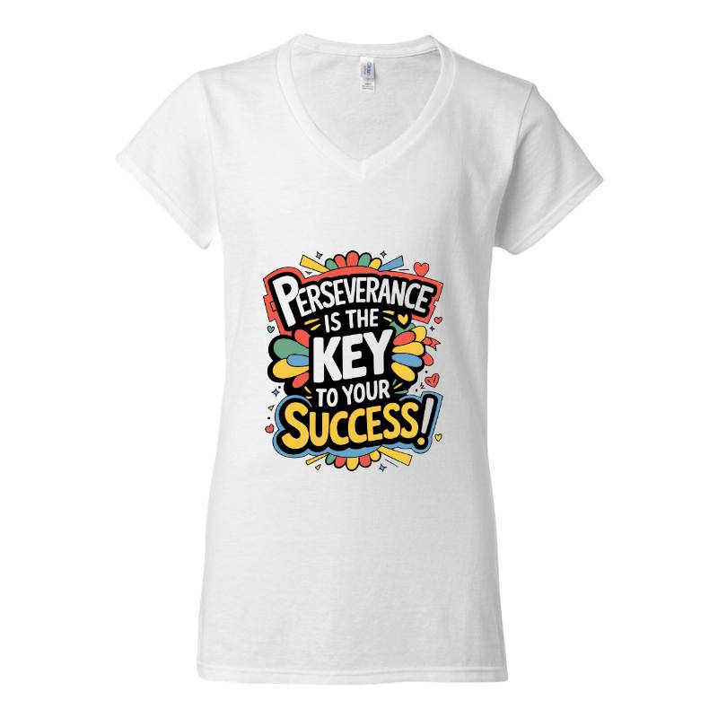 Perseverance Is The Key Success V-Neck T-Shirt