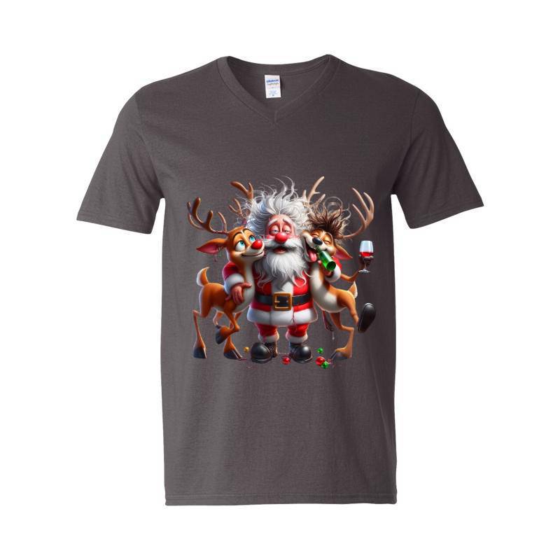 Drunk Santa V-Neck T-Shirt