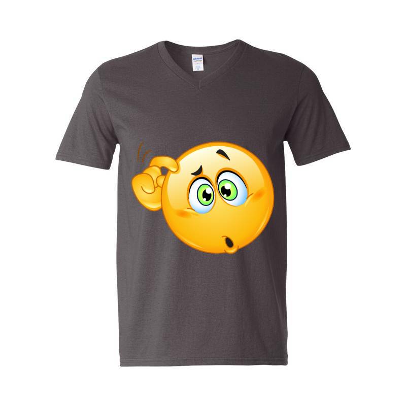 Confused Emoji V-Neck T-Shirt
