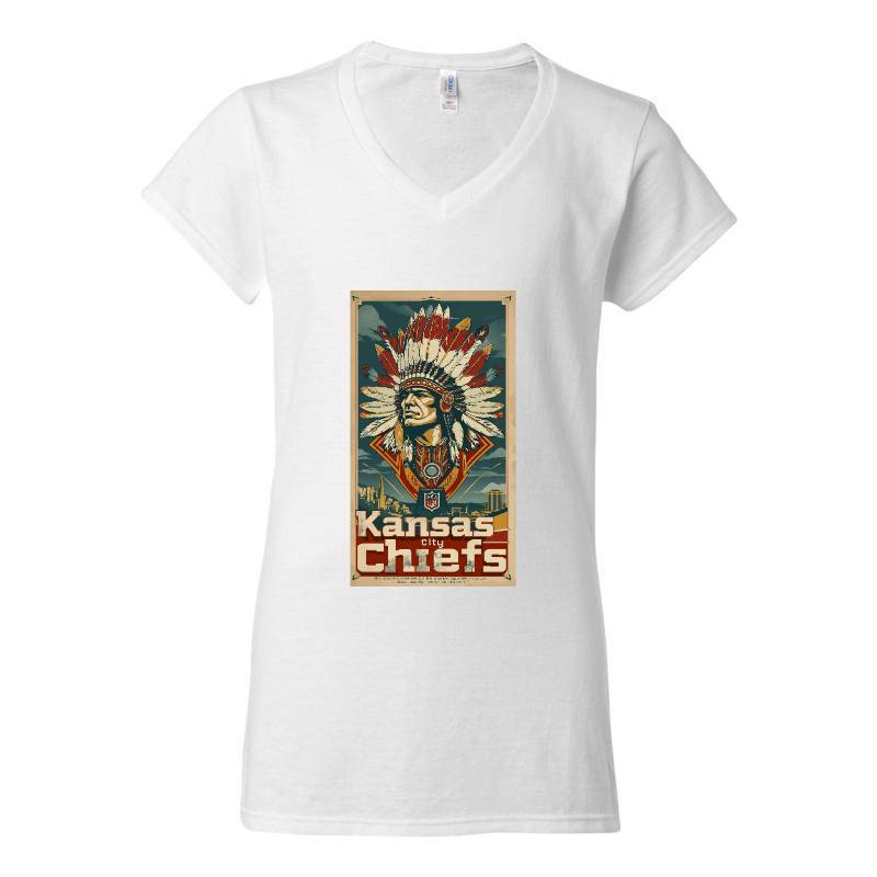 Kansas City Chiefs V-Neck T-Shirt