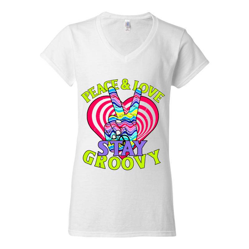 Peace Love V-Neck T-Shirt