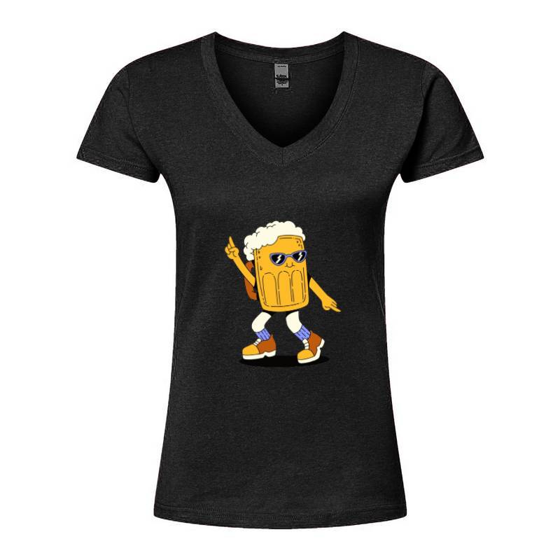 Dancing Beer V-Neck T-Shirt