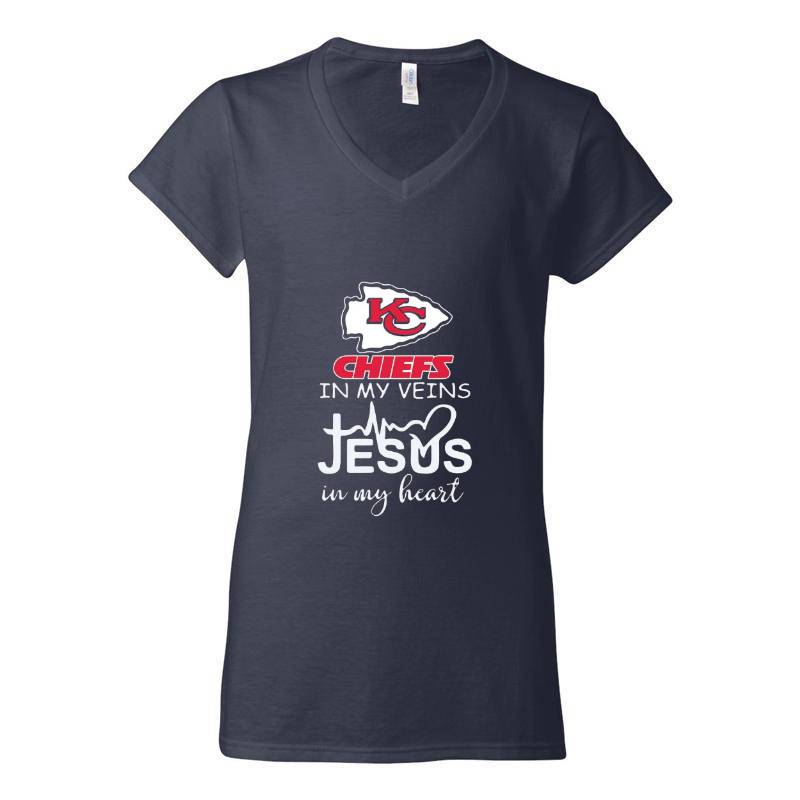 Kansas City Chiefs V-Neck T-Shirt
