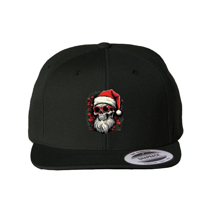 Skull Snat Claus Snapback Cap