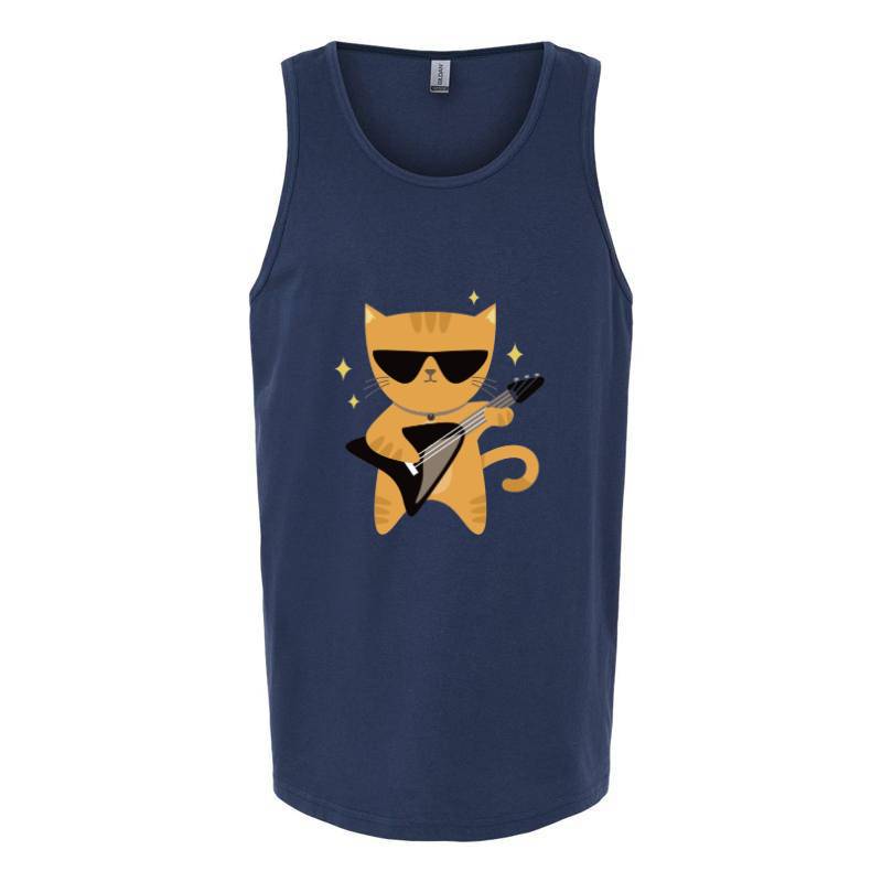 Cat Guitar Tank Top T-Shirt