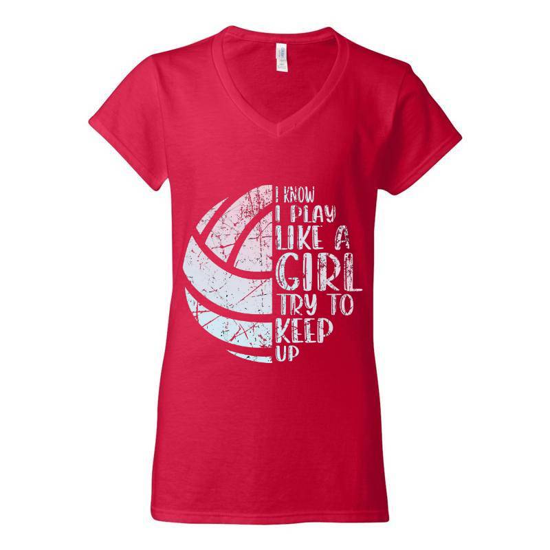 Play Like A Girl V-Neck T-Shirt