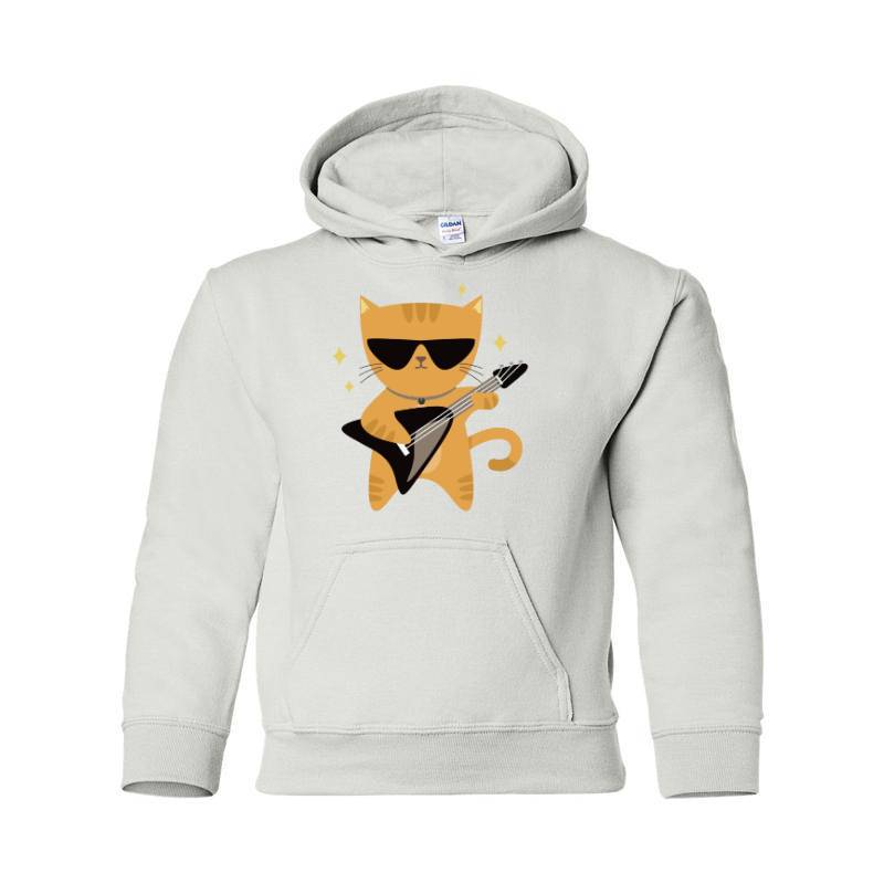 Cat Guitar Hooded Sweatshirt