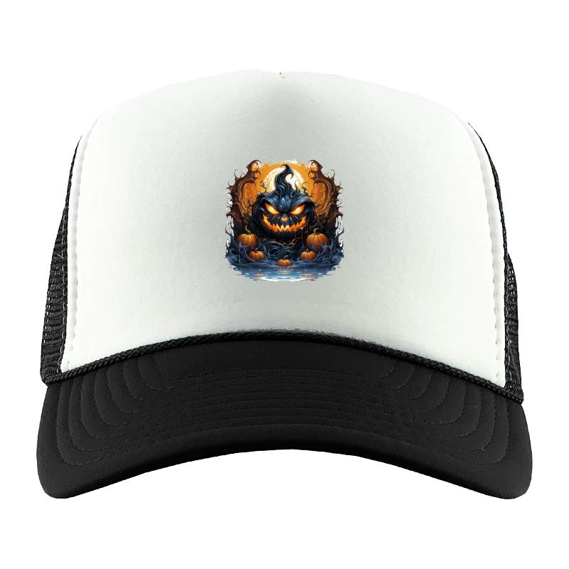 Scary Pumpkin Trucker Hat