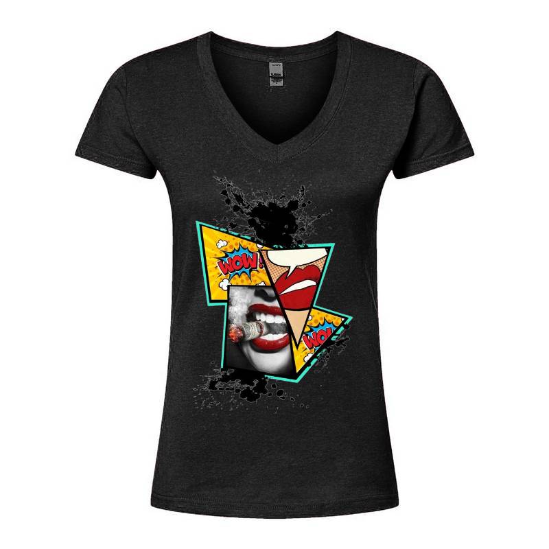 Popart V-Neck T-Shirt