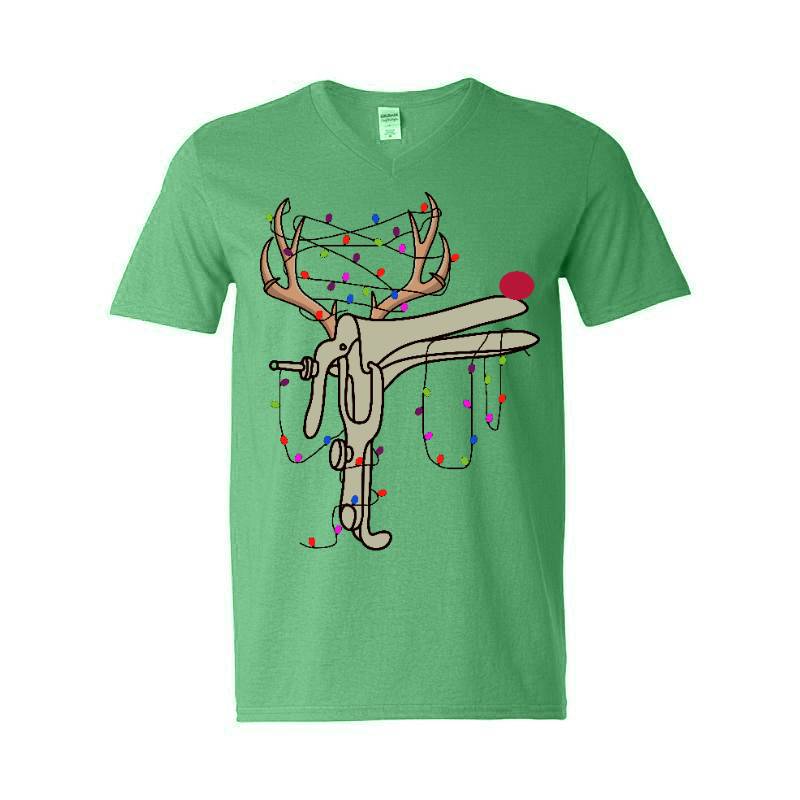 Festive Clampdeer V-Neck T-Shirt