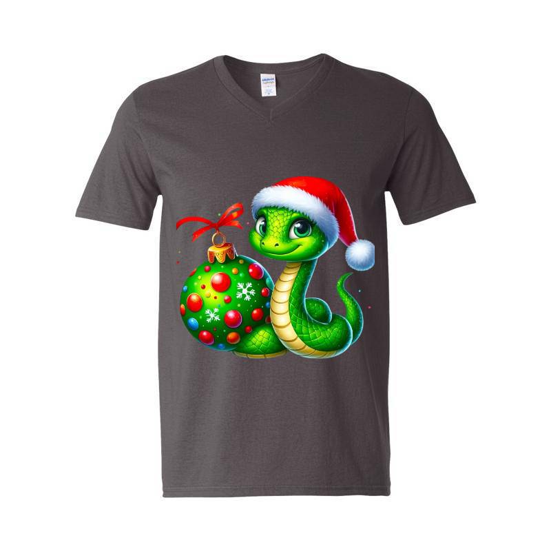 Christmas Snake V-Neck T-Shirt