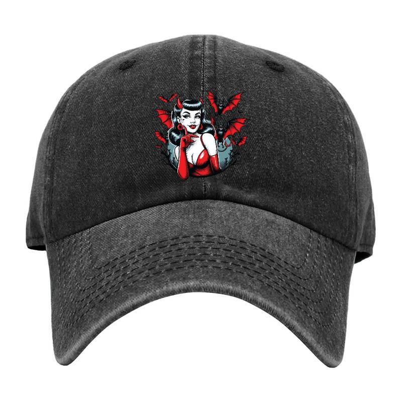 Devil Bats Ladies Fitted Baseball Cap