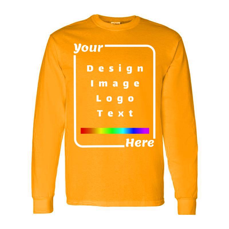 Your Design Here Multi Color Long Sleeve Shirt