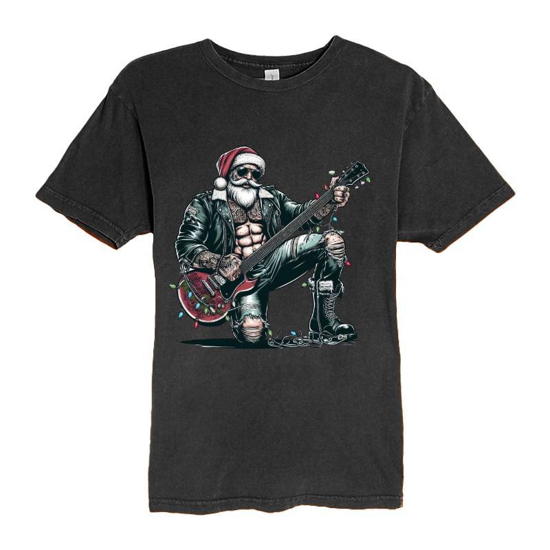 Guitar Santa Claus T-Shirt