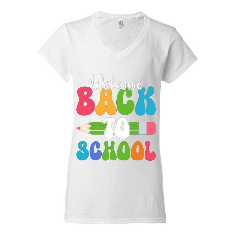 Welcome Back To School V-Neck T-Shirt