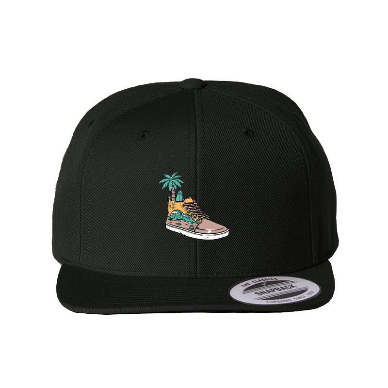Palm and surf Snapback Cap