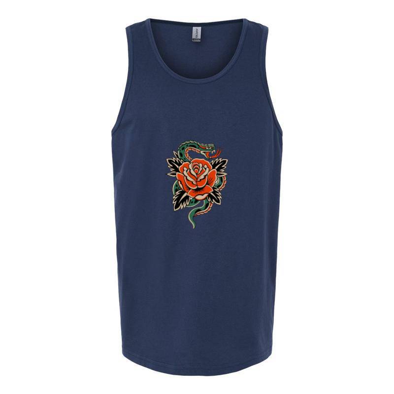 Rose and Snake Tank Top T-Shirt