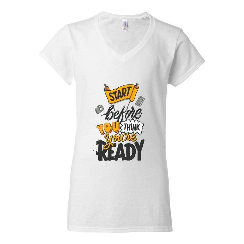 Start Before V-Neck T-Shirt