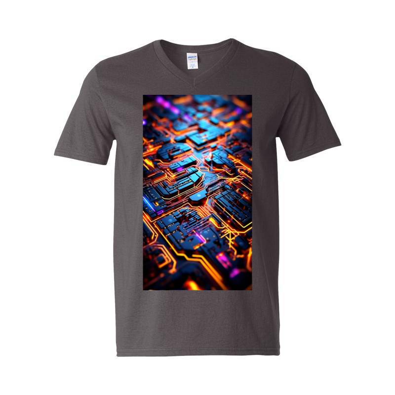 Electronic Design V-Neck T-Shirt