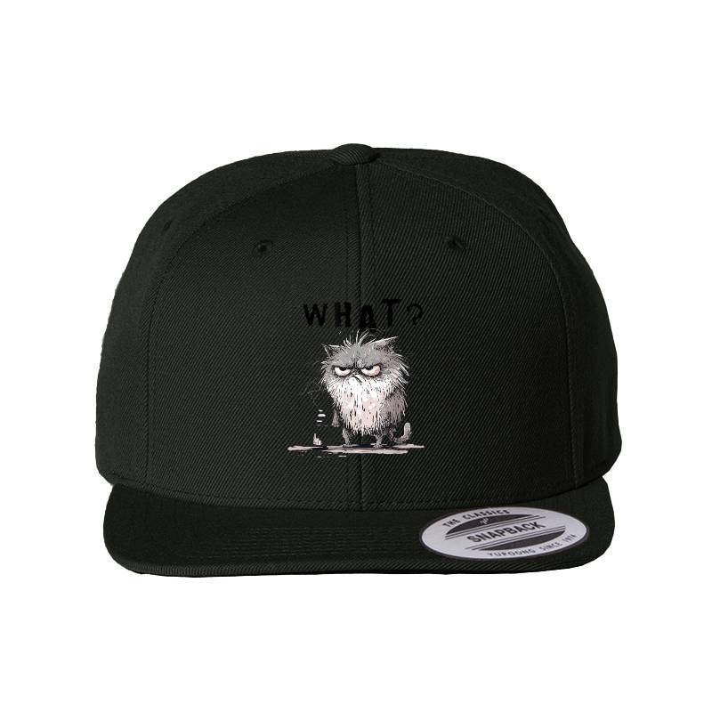 Funny Cat Coffee Sarcastic Meme Frazzled Cat Debie Snapback Cap