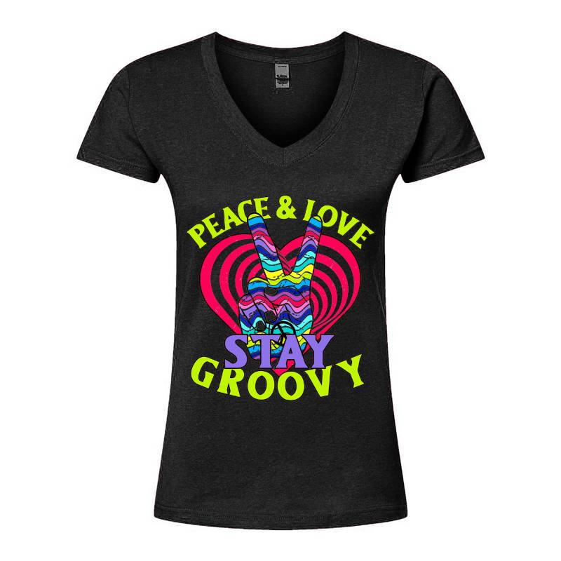 Peace Love V-Neck T-Shirt