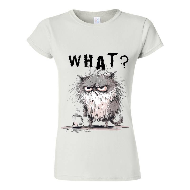 Funny Cat Coffee Sarcastic Meme Frazzled Cat Debie T-Shirt