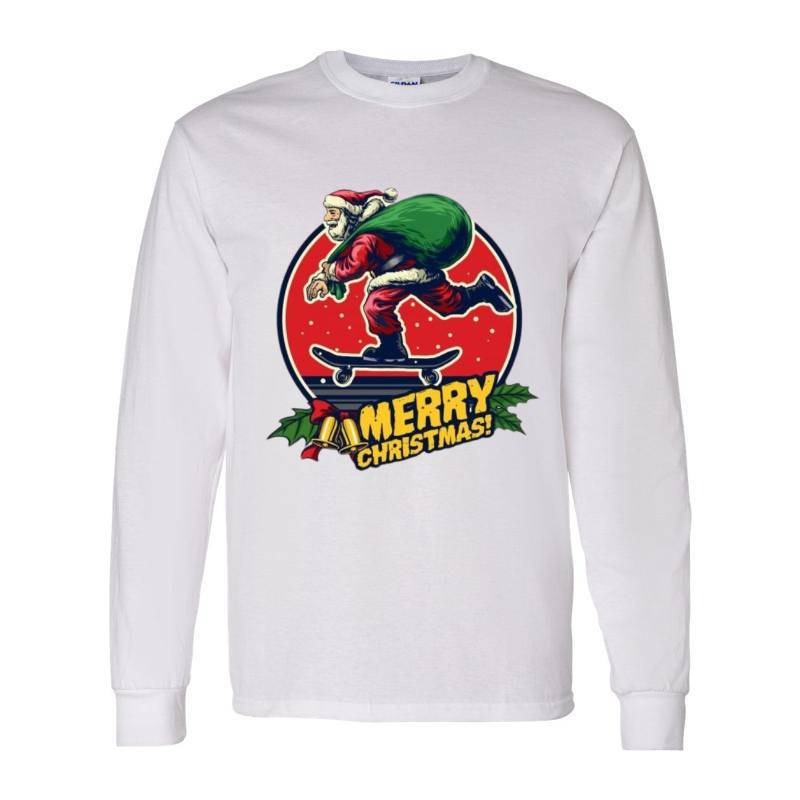 Skate Santa Claus Long Sleeve Shirt