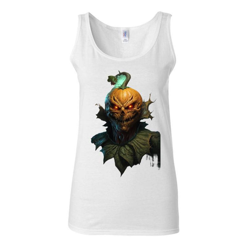 Halloween Pumpkin Head Tank Top T-Shirt
