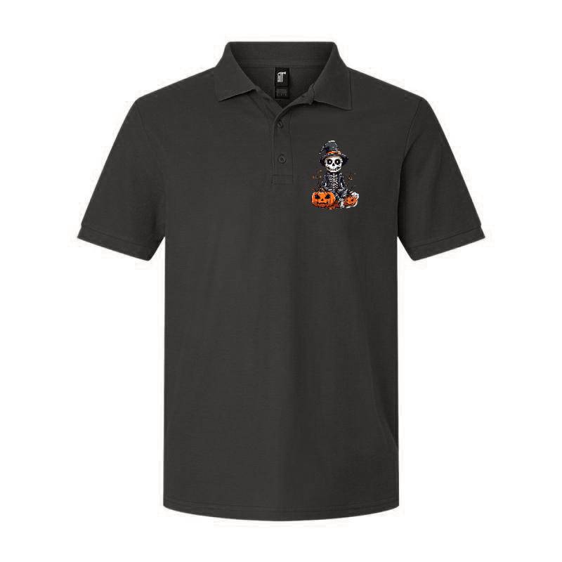 Skeleton Halloween Polo T-Shirt